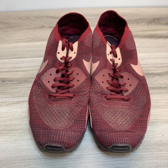 Nike Air Max 90 Ultra 2.0 Flyknit 875943-601 Men's Size 13 EU 47.5 Red Shoes - Picture 6 of 10